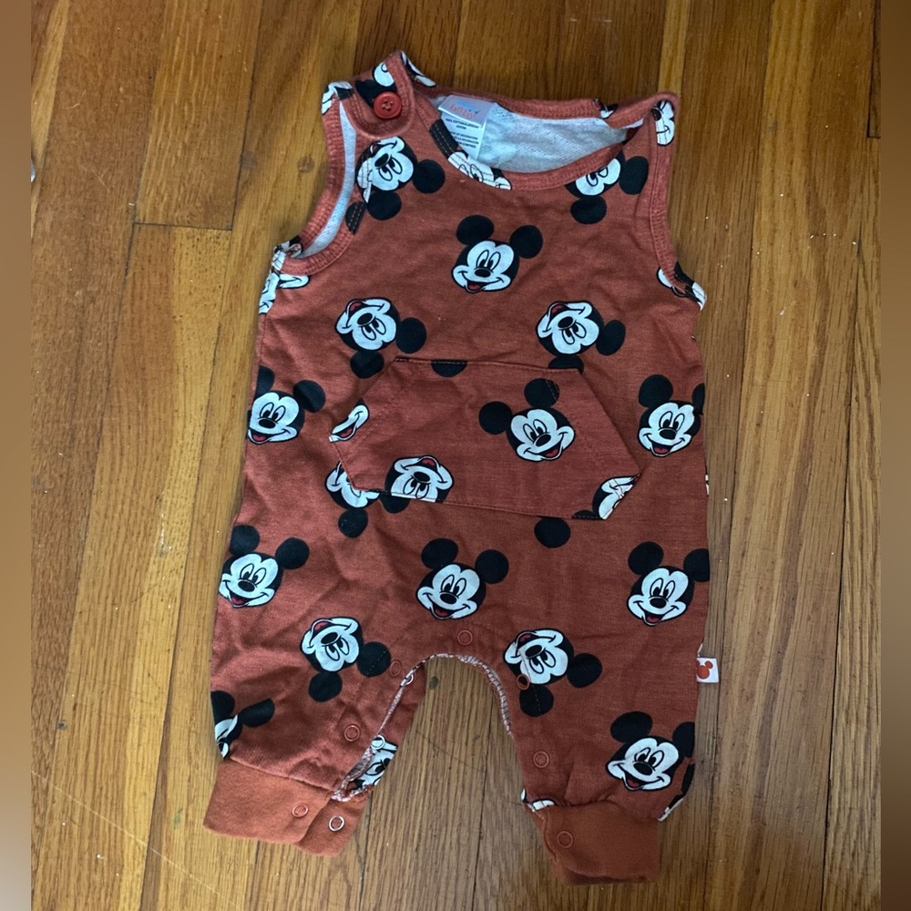 Mickey Mouse cotton jersey overalls